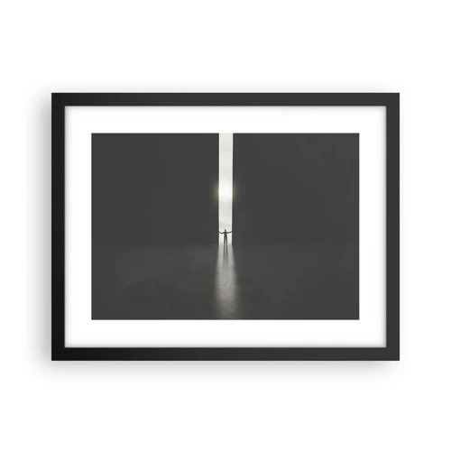 Plakat i sort ramme - Et skridt mod en lys fremtid - 40x30 cm