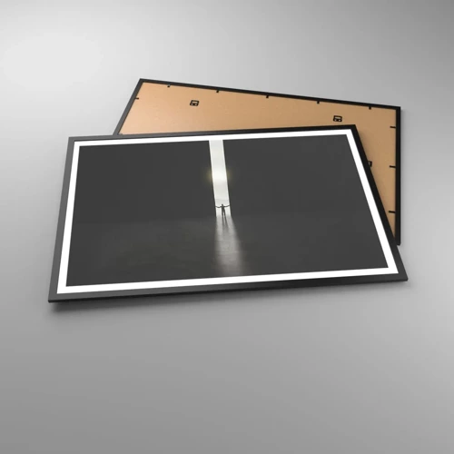 Plakat i sort ramme - Et skridt mod en lys fremtid - 91x61 cm