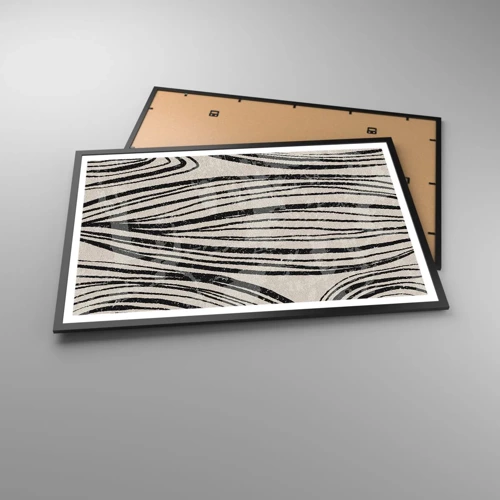 Plakat i sort ramme - Et spild af linjer - 91x61 cm