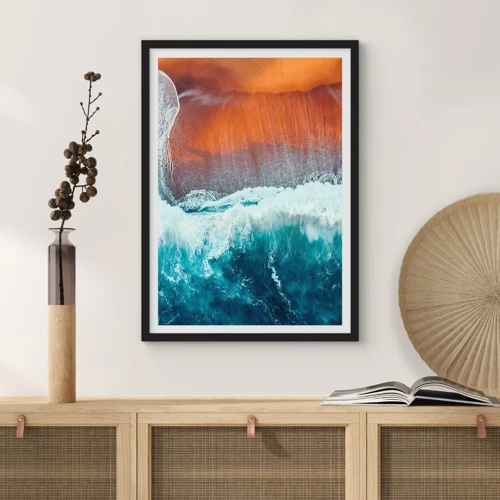 Plakat i sort ramme - Et strejf af havet - 50x70 cm