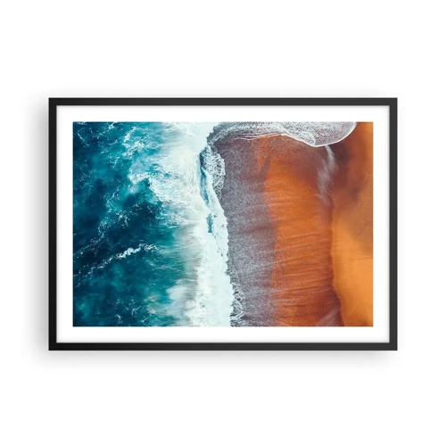 Plakat i sort ramme - Et strejf af havet - 70x50 cm