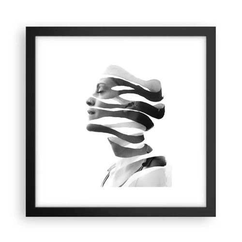 Plakat i sort ramme - Et surrealistisk portræt - 30x30 cm