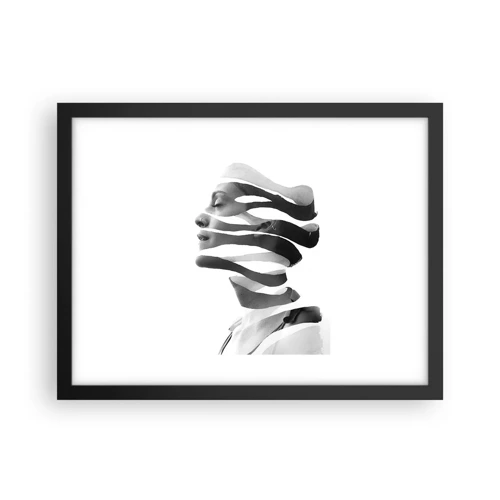 Plakat i sort ramme - Et surrealistisk portræt - 40x30 cm