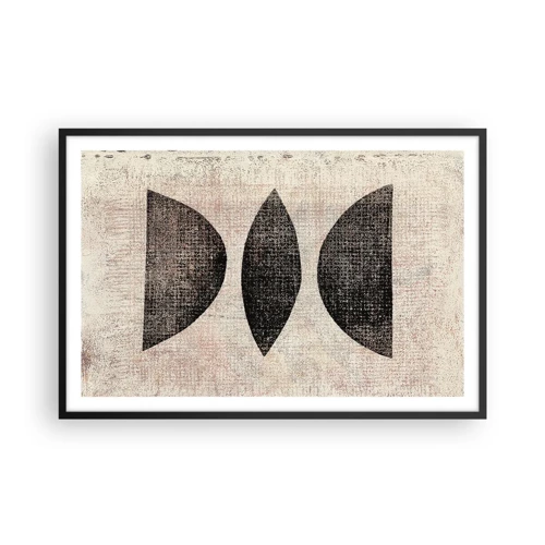 Plakat i sort ramme - Etnisk abstraktion - 91x61 cm