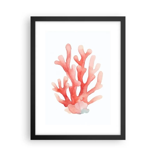 Plakat i sort ramme - Farven koral - 30x40 cm