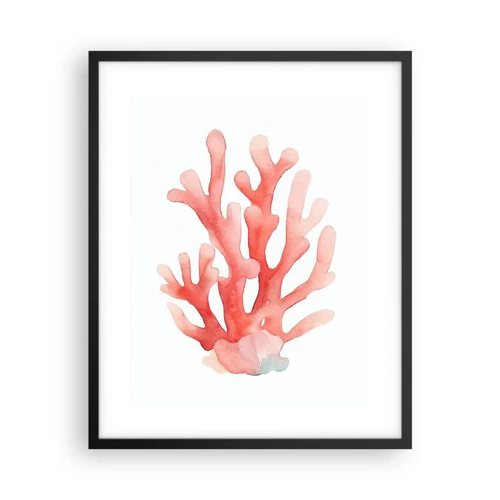 Plakat i sort ramme - Farven koral - 40x50 cm