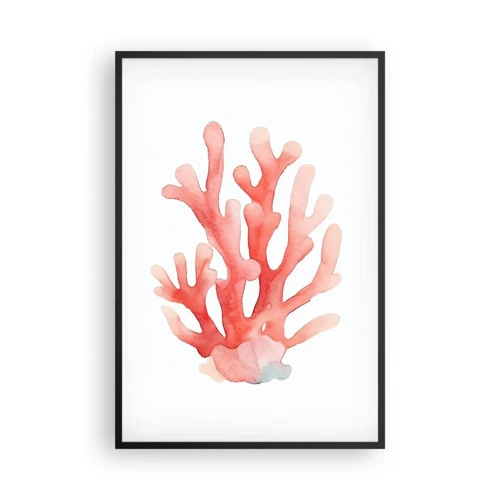 Plakat i sort ramme - Farven koral - 61x91 cm