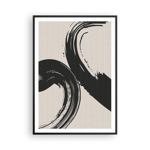 Plakat i sort ramme - Fejende og cirkulær - 70x100 cm