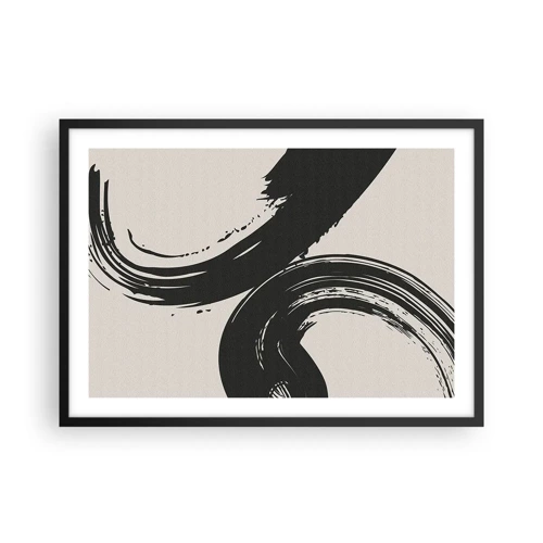 Plakat i sort ramme - Fejende og cirkulær - 70x50 cm
