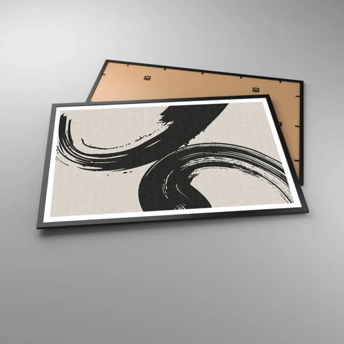 Plakat i sort ramme - Fejende og cirkulær - 91x61 cm