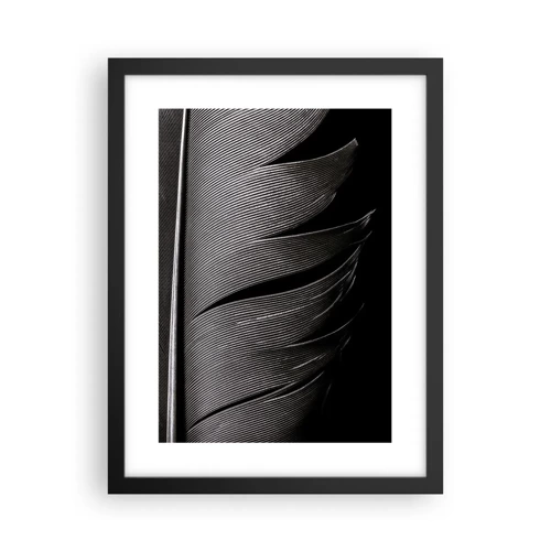 Plakat i sort ramme - Fjer - en vidunderlig konstruktion - 30x40 cm