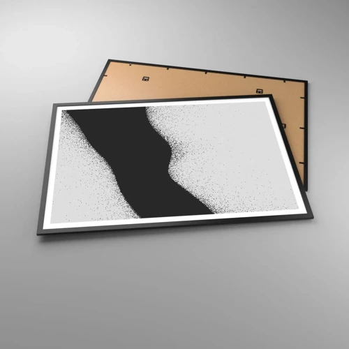 Plakat i sort ramme - Flydende balance - 100x70 cm