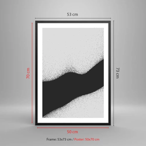 Plakat i sort ramme - Flydende balance - 50x70 cm