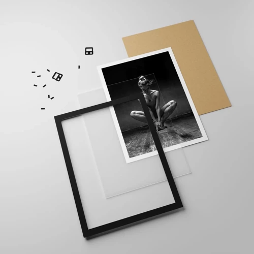 Plakat i sort ramme - Fokuseret danseenergi - 61x91 cm
