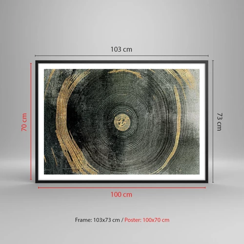 Plakat i sort ramme - Forandring og varighed - 100x70 cm