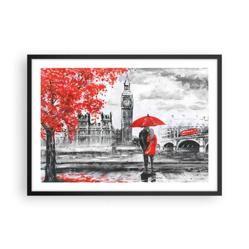 Plakat i sort ramme - Forelsket i London - 70x50 cm