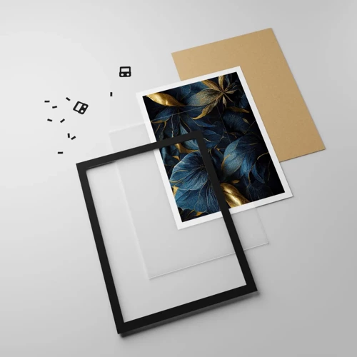 Plakat i sort ramme - Foret med guld - 61x91 cm