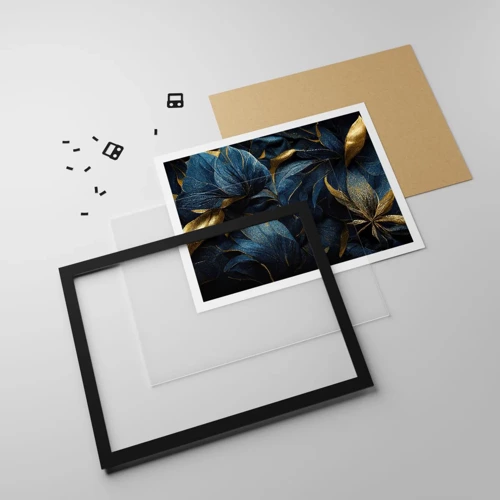 Plakat i sort ramme - Foret med guld - 91x61 cm