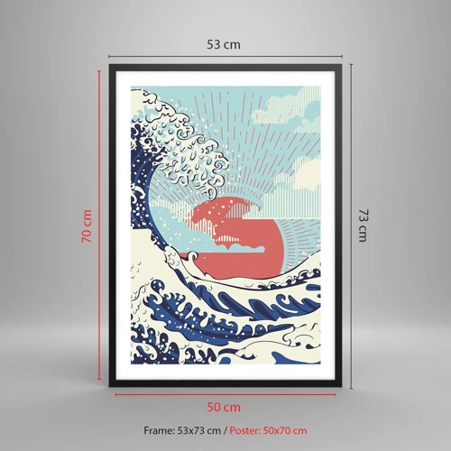 Plakat i sort ramme - Fra japanske inspirationer - 50x70 cm