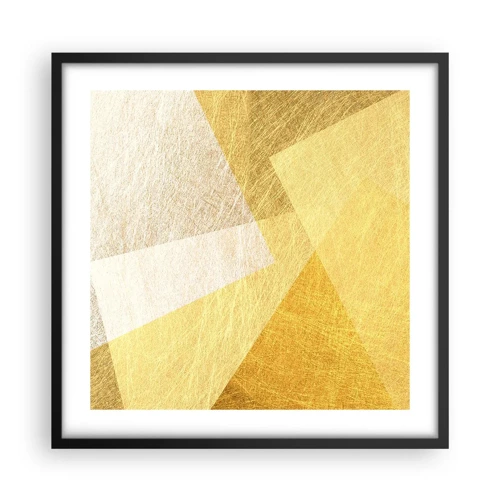 Plakat i sort ramme - Geometriens vejr - 50x50 cm