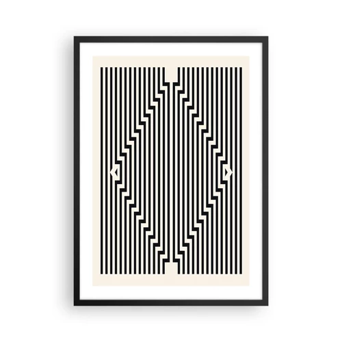 Plakat i sort ramme - Geometrisk illusion - 50x70 cm