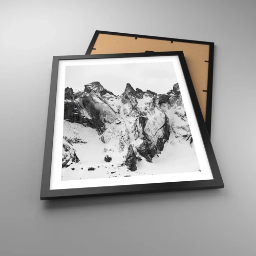 Plakat i sort ramme - Granit truende højderyg - 40x50 cm