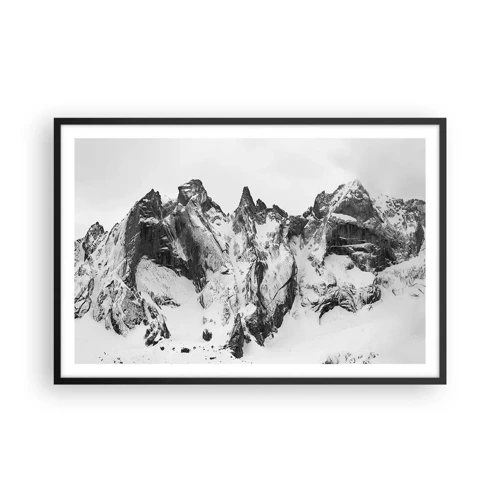Plakat i sort ramme - Granit truende højderyg - 91x61 cm