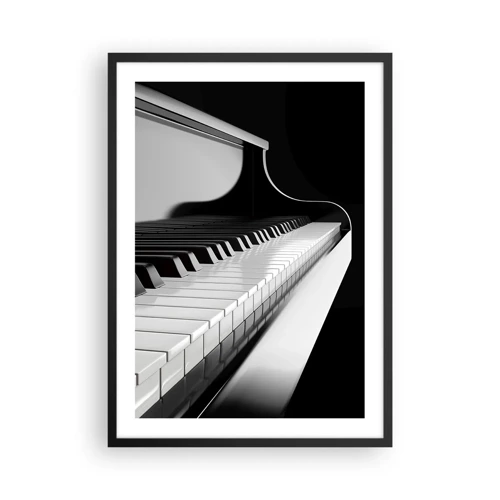 Plakat i sort ramme - Harmoni af former og farver - 50x70 cm