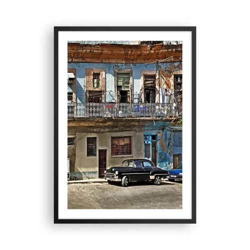 Plakat i sort ramme - Havana stemning - 50x70 cm