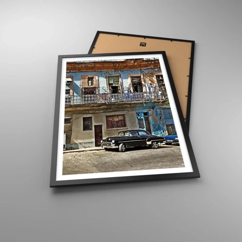 Plakat i sort ramme - Havana stemning - 50x70 cm