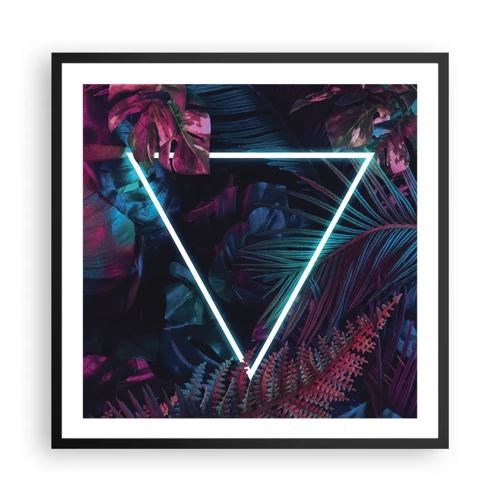 Plakat i sort ramme - Have i disco-stil - 60x60 cm