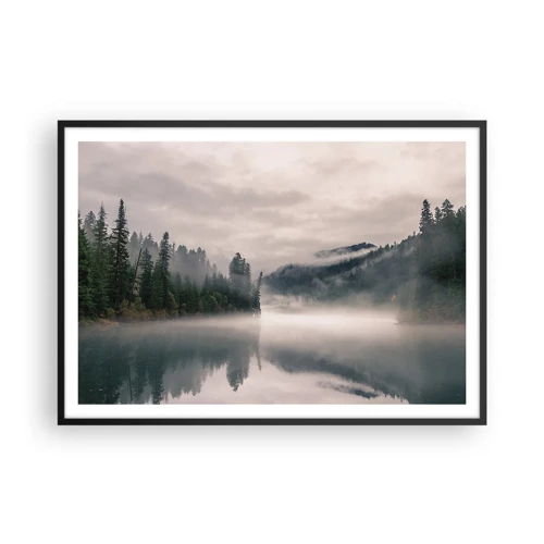 Plakat i sort ramme - I drømmen, i tågen - 100x70 cm