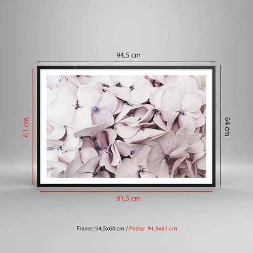 Plakat i sort ramme - I en flod af blomster - 91x61 cm