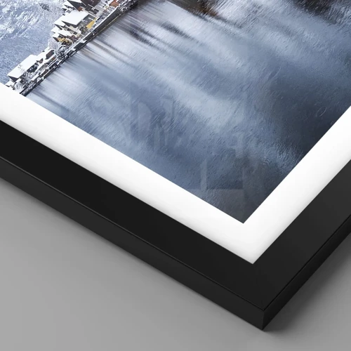 Plakat i sort ramme - I en vinterdekoration - 40x50 cm