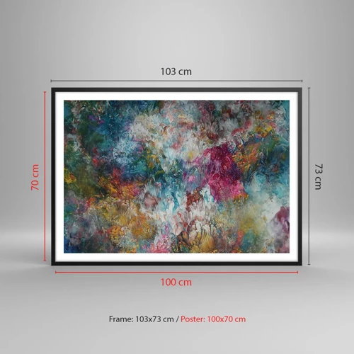 Plakat i sort ramme - I fuldt flor - 100x70 cm