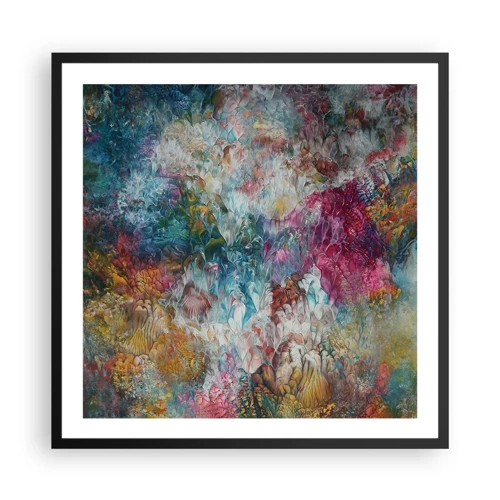 Plakat i sort ramme - I fuldt flor - 60x60 cm