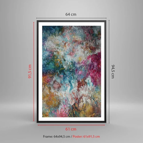 Plakat i sort ramme - I fuldt flor - 61x91 cm