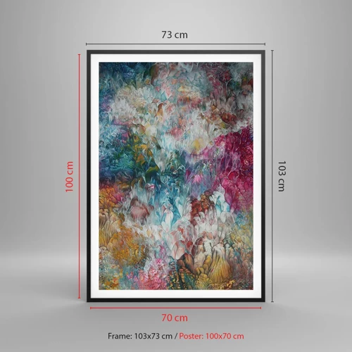 Plakat i sort ramme - I fuldt flor - 70x100 cm