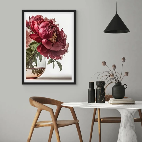 Plakat i sort ramme - I fuldt flor af skønhed - 40x50 cm