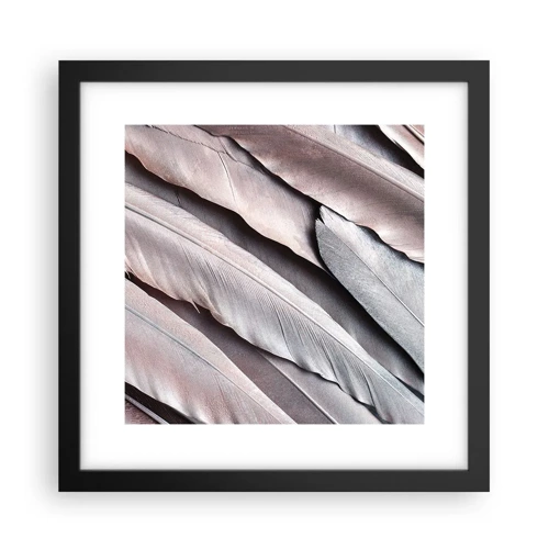 Plakat i sort ramme - I lyserødt sølv - 30x30 cm