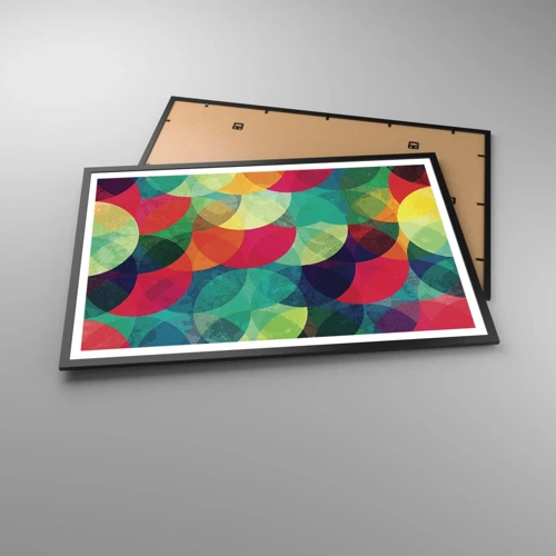 Plakat i sort ramme - Ind i regnbuens opstigning - 91x61 cm