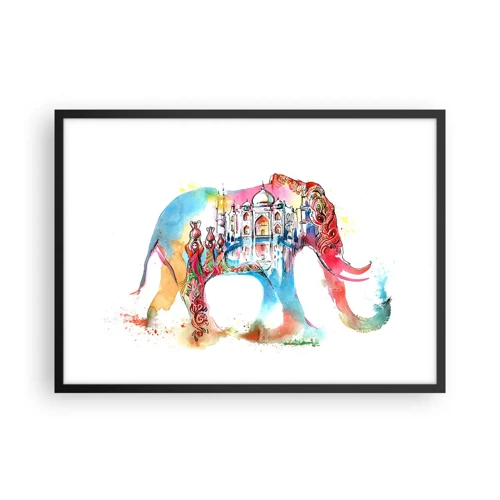 Plakat i sort ramme - Indien - kærlighedens aura - 70x50 cm