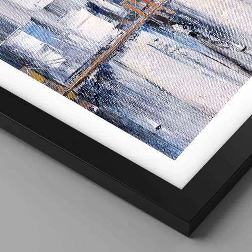 Plakat i sort ramme - Indtryk fra New York - 50x50 cm