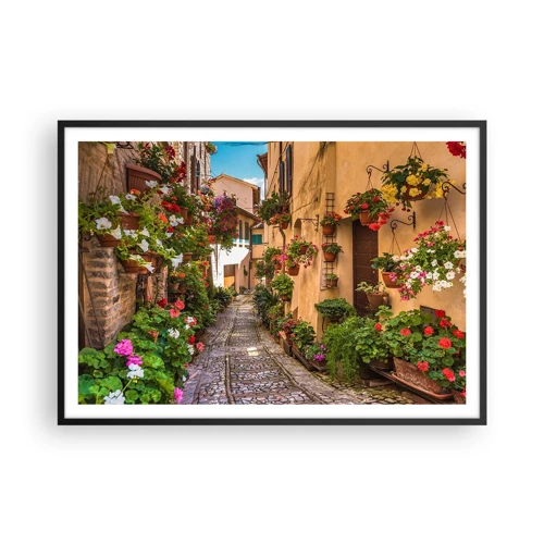 Plakat i sort ramme - Italiensk gyde - 100x70 cm