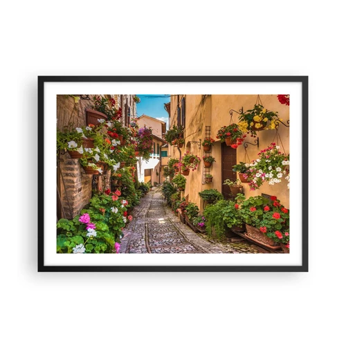 Plakat i sort ramme - Italiensk gyde - 70x50 cm