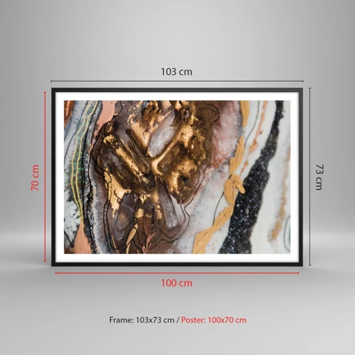 Plakat i sort ramme - Jord element - 100x70 cm