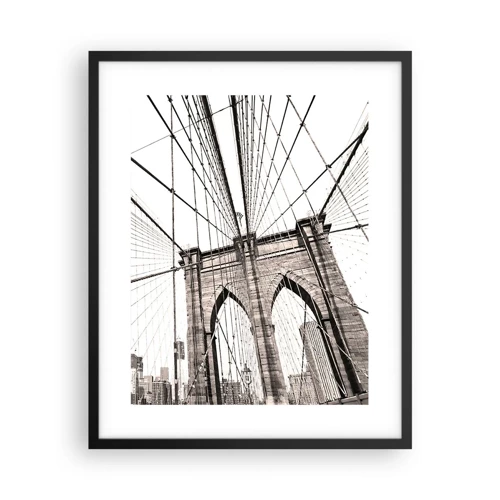 Plakat i sort ramme - Katedralen i New York - 40x50 cm