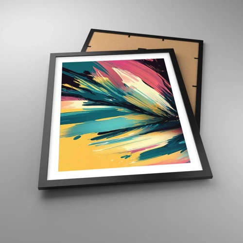 Plakat i sort ramme - Komposition - en eksplosion af glæde - 40x50 cm
