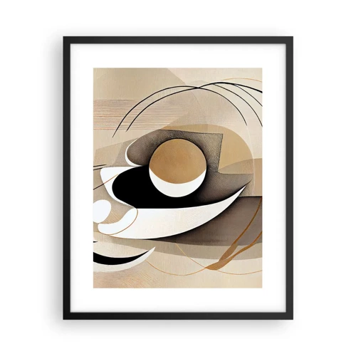 Plakat i sort ramme - Komposition: essensen af ting - 40x50 cm