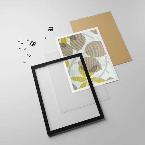 Plakat i sort ramme - Komposition i solskinnet - 40x50 cm